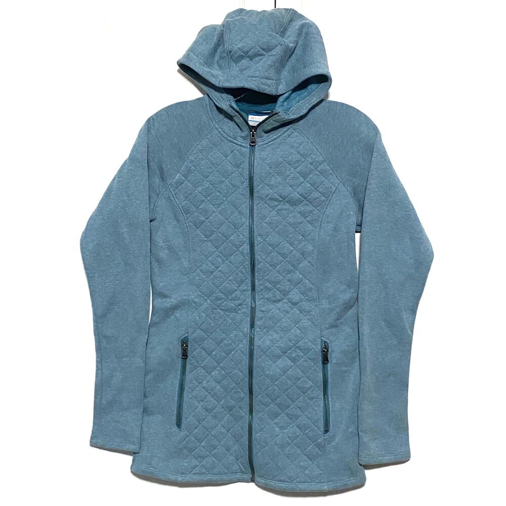 Columbia Soft Shell Jacket Womens XS Full Zip Quilted Hooded Gorpcore Outdoors